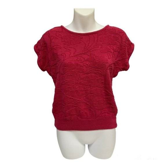 Vintage Gerard Works Womens Medium Pink Acrylic Sleeveless Sweater Knit Argyle - Picture 1 of 3